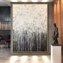 Load image into Gallery viewer, Dripping Gray Gradient Acrylic Art - Great for Modern Art Gallery & Industrial - style Loft LargeART0566