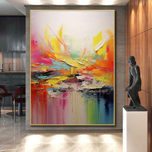 Load image into Gallery viewer, Vivid Color Explosion Abstract Art - Perfect for Creative Studio & Trendy Bar Lounge LargeART0695