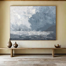 Load image into Gallery viewer, Stormy Sea Abstract - Dramatic Living Room Art LargeART1550