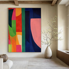 Load image into Gallery viewer, Colorful Geometric Abstract - Great for Playful Kids’ Room & Art Gallery LargeART2369