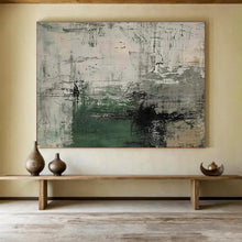 Load image into Gallery viewer, Grey - Green Textured Abstract Painting for Industrial Loft & Modern Art Studio DKH151