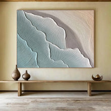 Load image into Gallery viewer, Textured Abstract Painting on Canvas: Layered Wave - Like Abstraction DKH579
