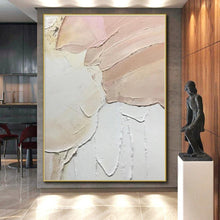 Load image into Gallery viewer, Oversized Delicate Pastel Textured Abstract Acrylic Art for Boudoir & Tea Room LargeART0409
