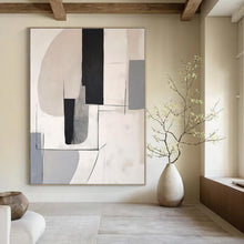 Load image into Gallery viewer, Soft Geometric Abstract Painting, Perfect for Contemporary Bedroom & Art - Filled Study LargeART1375