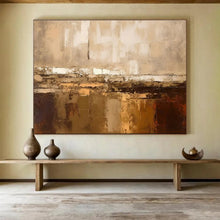 Load image into Gallery viewer, Neutral Abstract Textures - Sophisticated Living Room Art LargeART1504