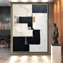 Load image into Gallery viewer, Hand - painted Oversized Geometric Abstract Composition Acrylic Art for Contemporary Offices LargeART0082