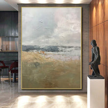 Load image into Gallery viewer, Large - Format Soft Landscape in Neutral Tones Acrylic for Serene Bedroom & Cozy Reading Nook LargeART0308