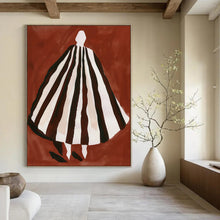 Load image into Gallery viewer, Red - Black - White Abstract Mysterious Art, Suited for Dramatic Entryway & Artistic Gallery Wall LargeART2051