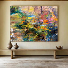 Load image into Gallery viewer, Colorful Floral Abstract Painting On Canvas DKH364