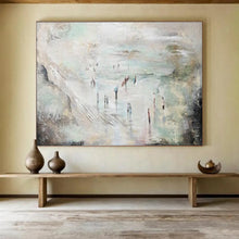 Load image into Gallery viewer, Hand - painted Large - dimension Abstract Beach Scene Acrylic Art for Coastal - Themed Living Rooms LargeART1774