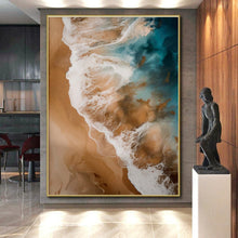 Load image into Gallery viewer, Large Aerial Beach View Art - Ideal for Modern Beach House & Travel - Themed Gallery LargeART0766