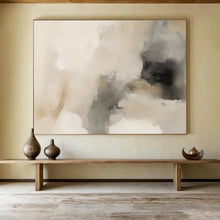 Load image into Gallery viewer, Warm - Toned Abstract Painting for Mid - Century Home & Cozy Library DKH239