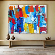 Load image into Gallery viewer, Color - Explosion Abstract Painting on Canvas - “Vibrant Energy” DKH605