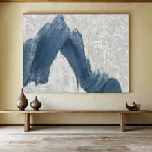Load image into Gallery viewer, Textured Blue Wave Abstract Painting for Nautical Studio & Nature - Lover’s Den DKH214