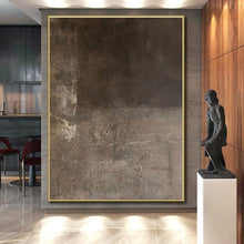 Load image into Gallery viewer, Muted Brown Textured Canvas Acrylic Art - Suited for Minimalist Den & Neutral - toned Hallway LargeART0549