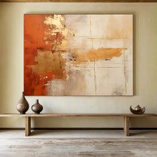 Load image into Gallery viewer, Warm Tones Abstract - Cozy Living Room Art LargeART1571