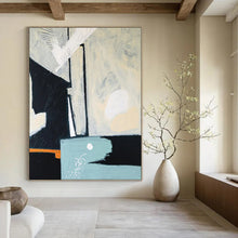 Load image into Gallery viewer, Monochrome Abstract with Pops of Color - Perfect for Modern Dining Room & Art - Filled Library LargeART2378