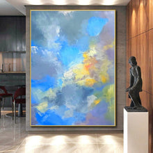 Load image into Gallery viewer, Large - Scale Hand - painted Colorful Cloud - Like Abstraction Acrylic Art for Bright - Themed Sunrooms LargeART0223