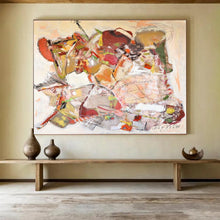 Load image into Gallery viewer, “Earth - Toned Abstract Collage” - Mixed - Media Abstract Acrylic, Ideal for Art Studio and Loft Space DLZ241