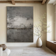 Load image into Gallery viewer, Gray Textured Abstract Painting, Perfect for Industrial - Style Loft & Calming Bedroom LargeART1365