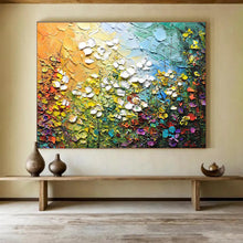 Load image into Gallery viewer, Textured Floral Abstract Painting On Canvas DKH443