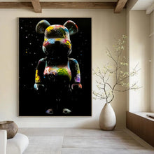 Load image into Gallery viewer, “Colorful Graffiti Bear” - Pop - Art Inspired Art on Canvas DKH1619