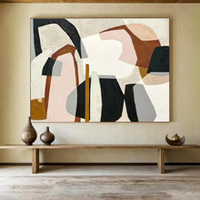 Load image into Gallery viewer, Abstract Painting on Canvas: Soft - Toned Organic Shapes - “Gentle Forms” DKH581