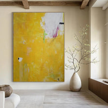Load image into Gallery viewer, Bright Yellow Abstract Painting - Suited for Sunny Kitchen & Cheerful Entryway LargeART1407