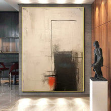 Load image into Gallery viewer, Oversized Abstract Geometric in Neutrals Art for Minimalist Home Office & Stylish Hallway LargeART0527