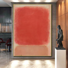 Load image into Gallery viewer, Soft Red Rectangles Art for Minimalist Bedroom & Calming Yoga Studio LargeART0895