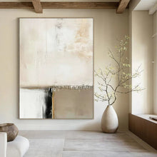 Load image into Gallery viewer, White, Black & Gold Abstract Art, Suited for Contemporary Hallway & Art - Lover’s Study LargeART1476