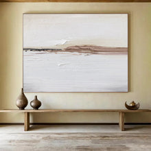 Load image into Gallery viewer, Neutral Tones “Subtle Horizons” Painting on Canvas, Calming Abstract Art DKH913
