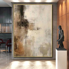 Load image into Gallery viewer, Large - Scale Hand - painted Earth - Toned Abstract Blur Acrylic Art for Bohemian - Inspired Bedrooms LargeART0249