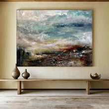 Load image into Gallery viewer, Dynamic Coastal Abstraction Abstract acrylic painting DLZ015