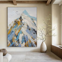 Load image into Gallery viewer, “Majestic Mountain Peaks” Abstract Impasto Landscape Painting on Canvas, Bold Decor DKH955