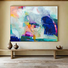 Load image into Gallery viewer, Colorful Abstract Shape Painting - Great for Modern Playroom & Artistic Kitchen DKH026