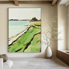 Load image into Gallery viewer, Pastel - Colored Abstract Landscape Art, Ideal for Beach House Bedroom & Serene Office LargeART2147