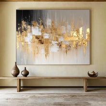 Load image into Gallery viewer, Gilded Urban Skyline Abstract Painting DKH528