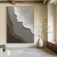 Load image into Gallery viewer, Neutral Textured Layers – Minimalist Mixed - Media DTP269