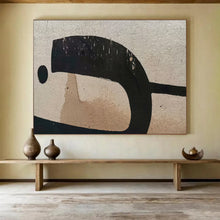 Load image into Gallery viewer, Black and Beige Abstract Art for Industrial - Chic Loft & Creative Studio DKH139