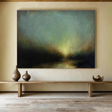 Load image into Gallery viewer, Abstract Landscape Painting on Canvas - “Mystic Glow” DKH777