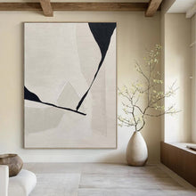 Load image into Gallery viewer, Geometric Abstract Art, Monochromatic Minimalist Painting for Modern Living Room & Contemporary Office LargeART2249