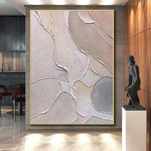 Load image into Gallery viewer, Large - Scale Soft Pastel Textured Abstract Acrylic Art for Nursery & Feminine Bedroom LargeART0408