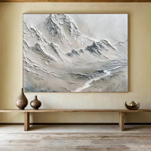 Load image into Gallery viewer, Textured Monochromatic Mountain Abstract Painting On Canvas DKH457
