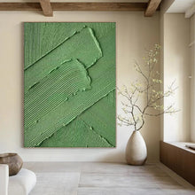 Load image into Gallery viewer, Large - Scale Hand - painted Textured Green Relief Acrylic Art for Nature - Themed Hallways LargeART0198