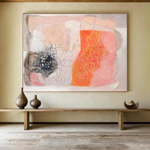 Load image into Gallery viewer, Pastel - Toned Abstract Line Art for Bohemian Living Room & Creative Studio DKH052