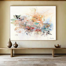 Load image into Gallery viewer, Whimsical Floral Fusion Abstract Painting on Canvas DKH532
