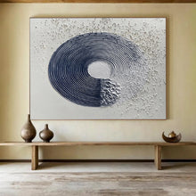 Load image into Gallery viewer, Textured Circular Abstract Painting for Modern Gallery & Minimalist Office DKH211