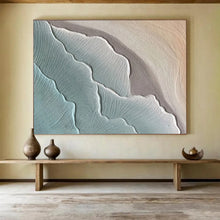 Load image into Gallery viewer, Textured Blue & Grey Abstract - Serene Living Room Art LargeART1525