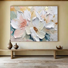Load image into Gallery viewer, 3D Textured Floral Abstract Painting on Canvas - “Elegant Blooms” DKH712